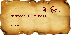 Medveczki Zsinett névjegykártya